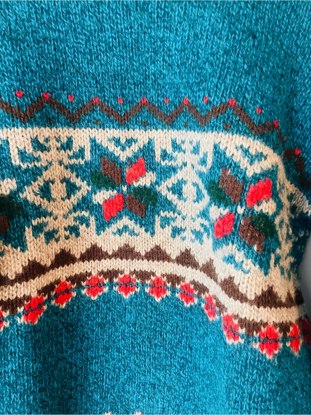 Chaps Ralph Lauren Shetland Wool RARE Fair Isle Sweater - Picture 3 of 5